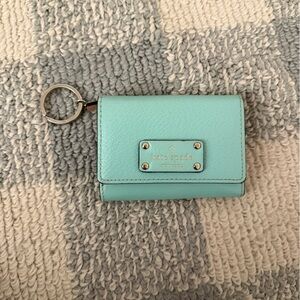 Kate Spade Blue Wallet with Key Ring